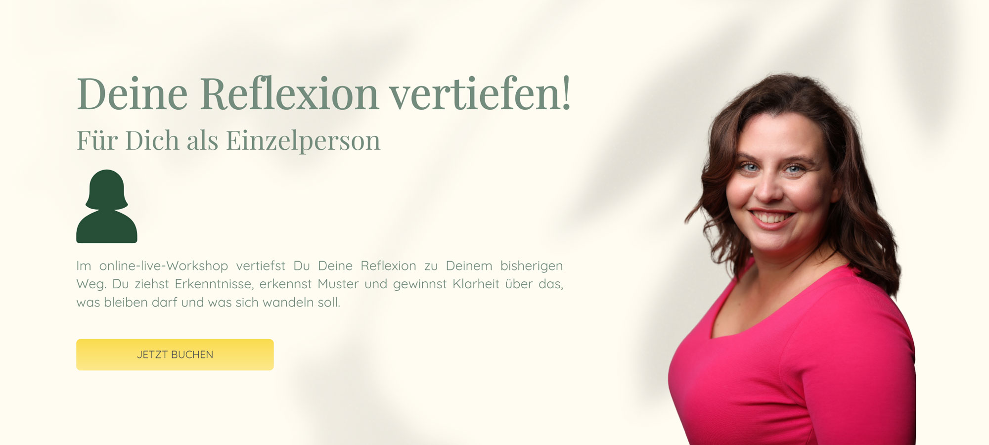 Deine Reflexion vertiefen! | Für Dich als Einzelperson | Gedanken sortieren. Erkenntnisse gewinnen. Wege gestalten. | Im online-live-Workshop vertiefst Du Deine Reflexion zu Deinem bisherigen Weg. Du ziehst Erkenntnisse, erkennst Muster und gewinnst Klarheit über das, was bleiben darf und was sich wandeln soll.