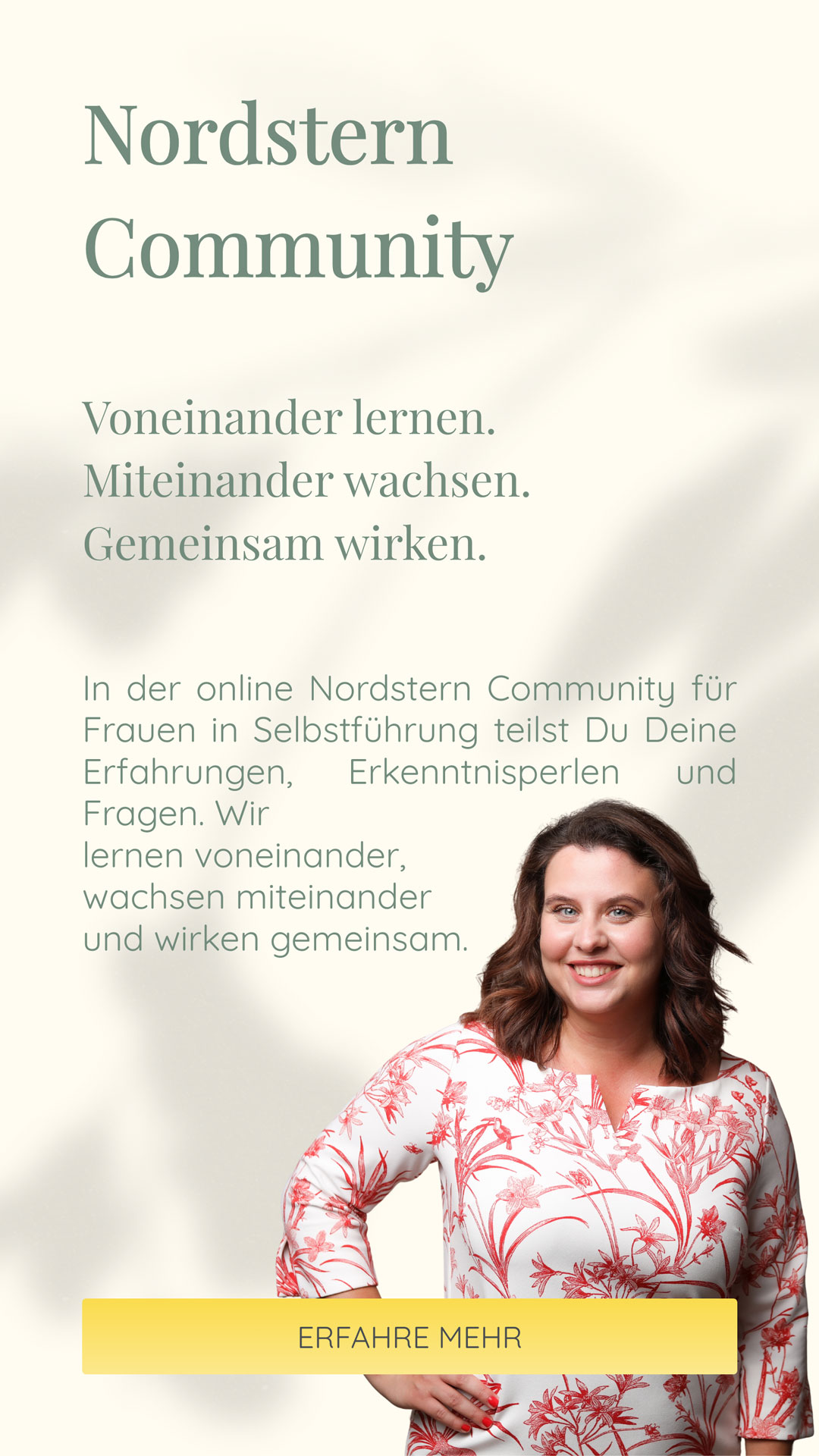 Nordstern Community | Voneinander lernen. Miteinander wachsen. Gemeinsam wirken. | In der online Nordstern Community für Frauen in Selbstführung teilst Du Deine Erfahrungen, Erkenntnisperlen und Fragen. Wir lernen voneinander, wachsen miteinander und wirken gemeinsam.