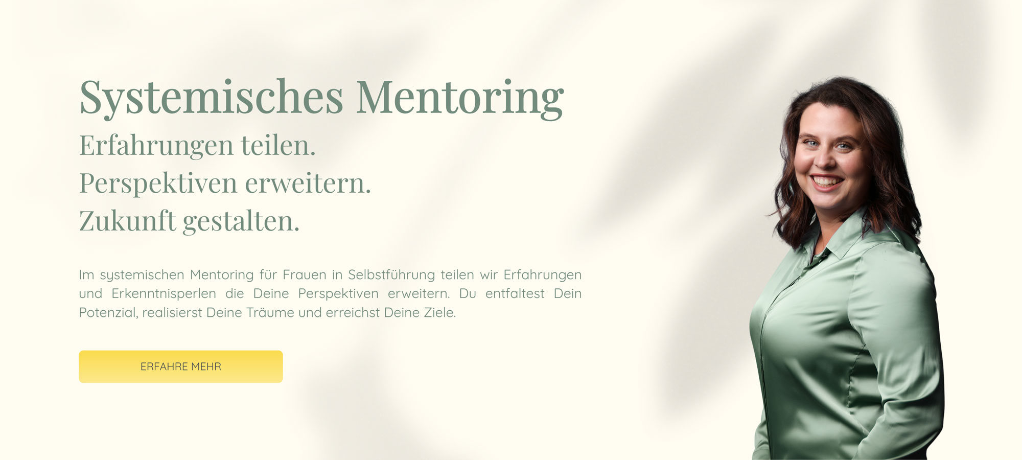Systemisches Mentoring | Erfahrungen teilen. Perspektiven erweitern. Zukunft gestalten. | Im systemischen Mentoring für Frauen in Selbstführung teilen wir Erfahrungen und Erkenntnisperlen die Deine Perspektiven erweitern. Du entfaltest Dein Potenzial, realisierst Deine Träume und erreichst Deine Ziele.