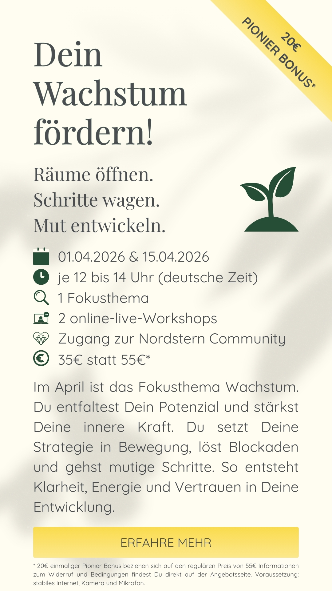 Dein Wachstum fördern!